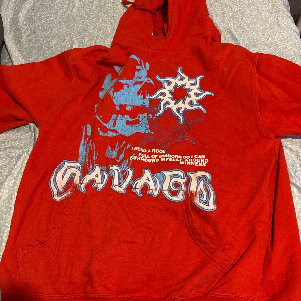 Fashion Nova Bold Red Graphic Sweater